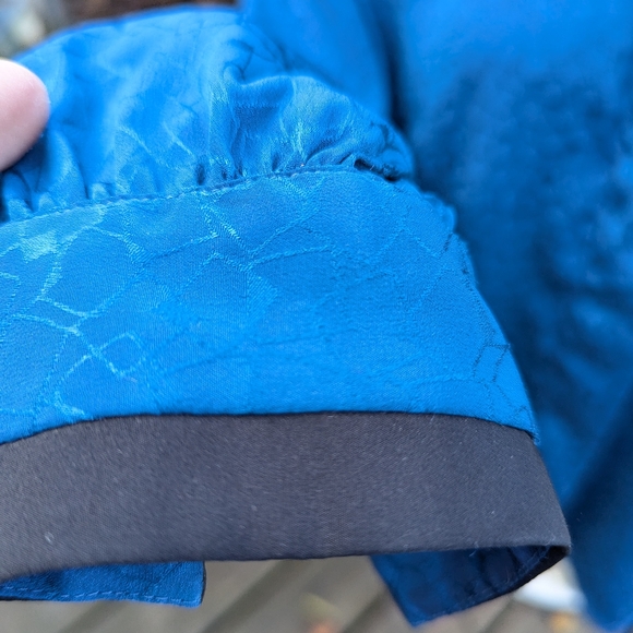 Vintage Woman's Country Sophisticates Pendleton's Dk Teal LS Blouse Sz 8 - Picture 3 of 6